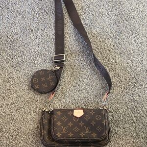Monogram Crossbody Bag with Coin Pouch